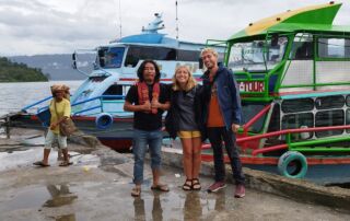Tiga raja port parapat. Passenger to go to samosir lake toba island from parapat