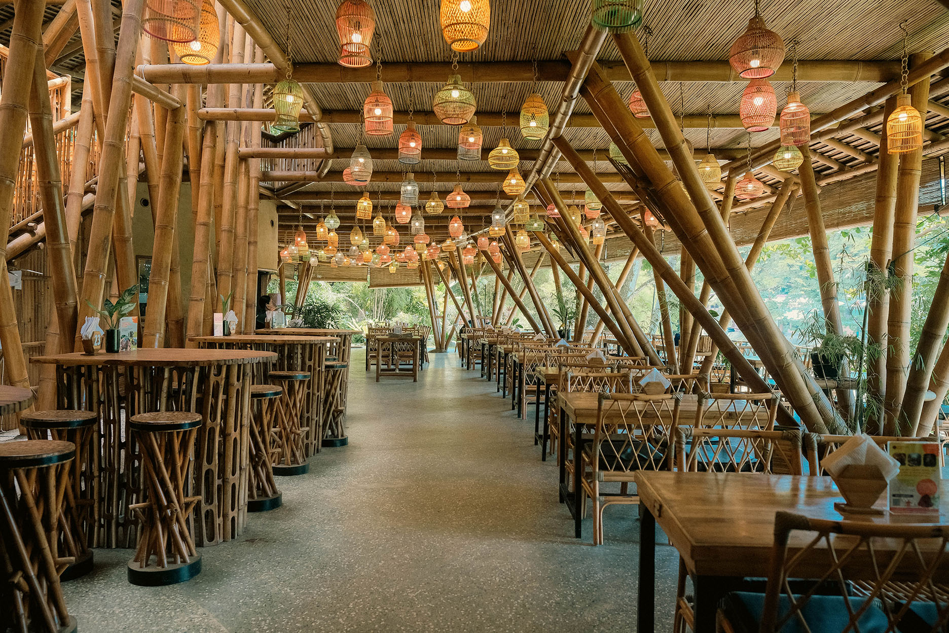 Bamboo restaurant at Ecolodge Bukit Lawang Bamboo restaurant at Ecolodge Bukit Lawang