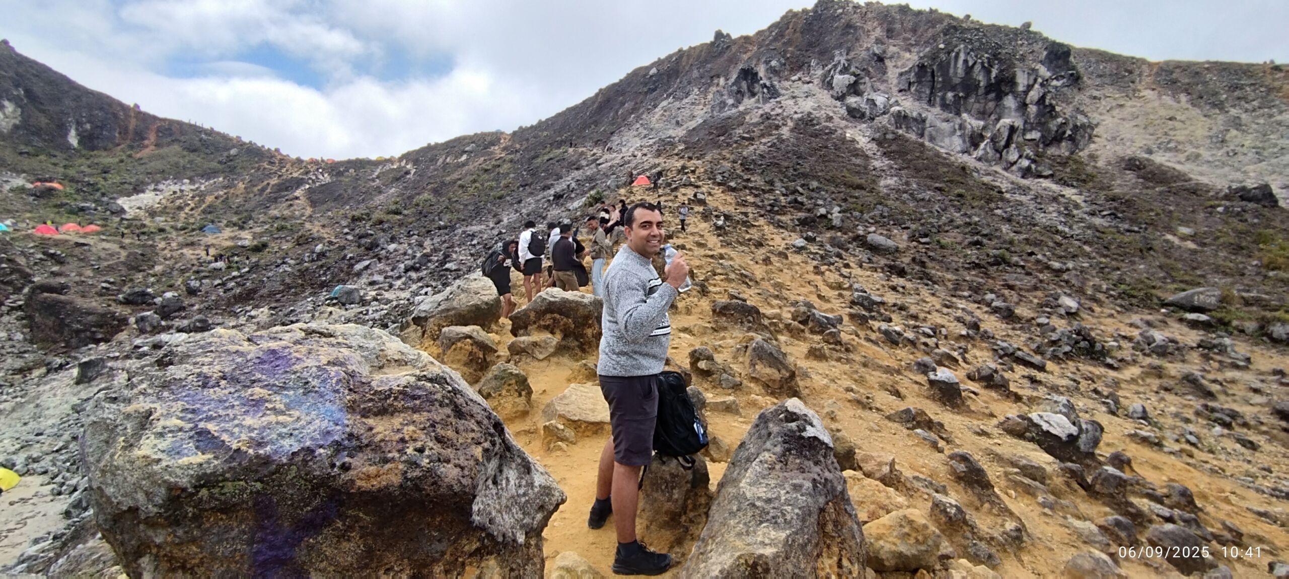 Mt Sibayak Volcano crater