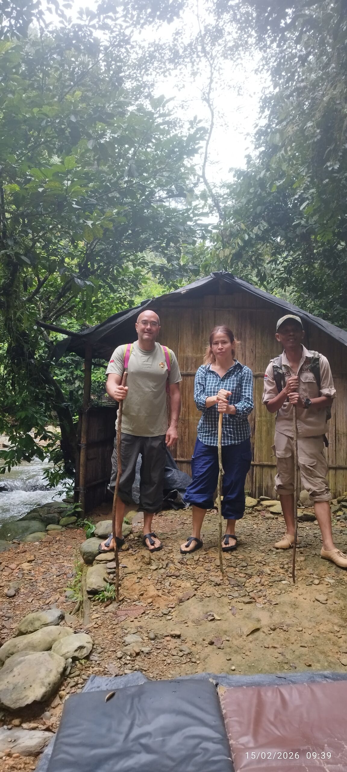 Resting at the jungle campsite
