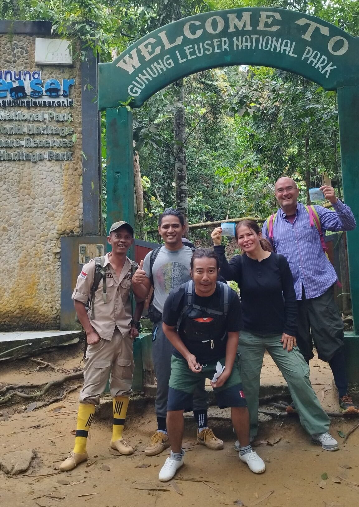 Sumatra national park entrance in Bukit lawang