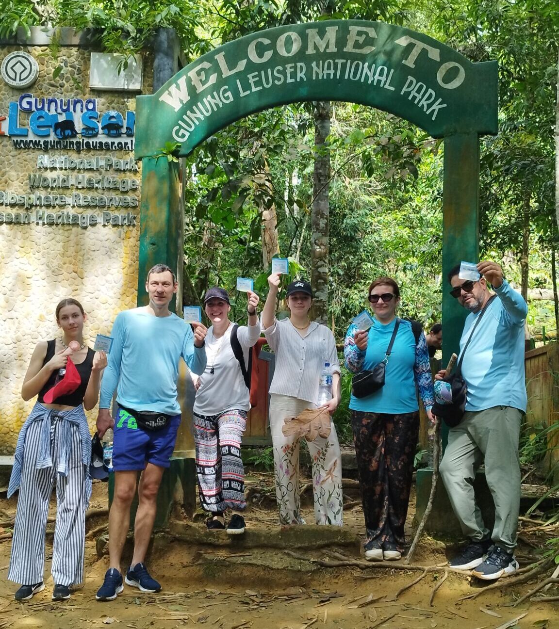 11 day jungle trek with Latvian family group of 6 people