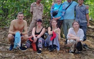 11 day jungle trek with Latvian family group of 6 people