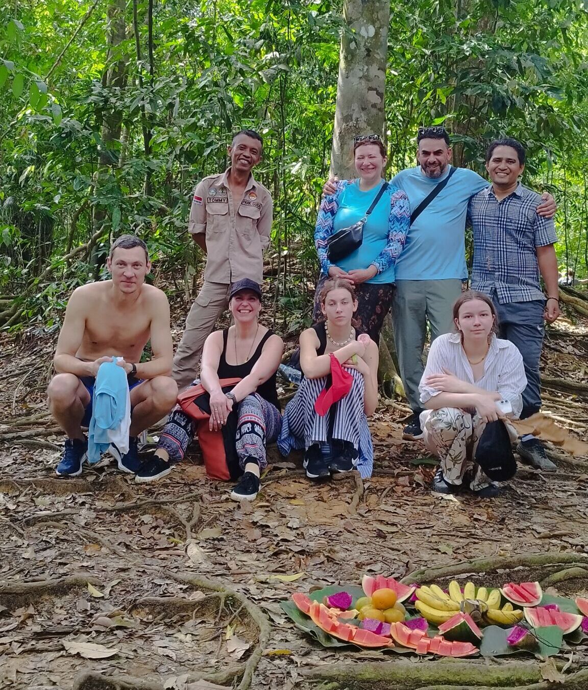 11 day jungle trek with Latvian family group of 6 people