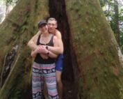 A couple of latvian doing a jungle trekking in the sumatra jungle