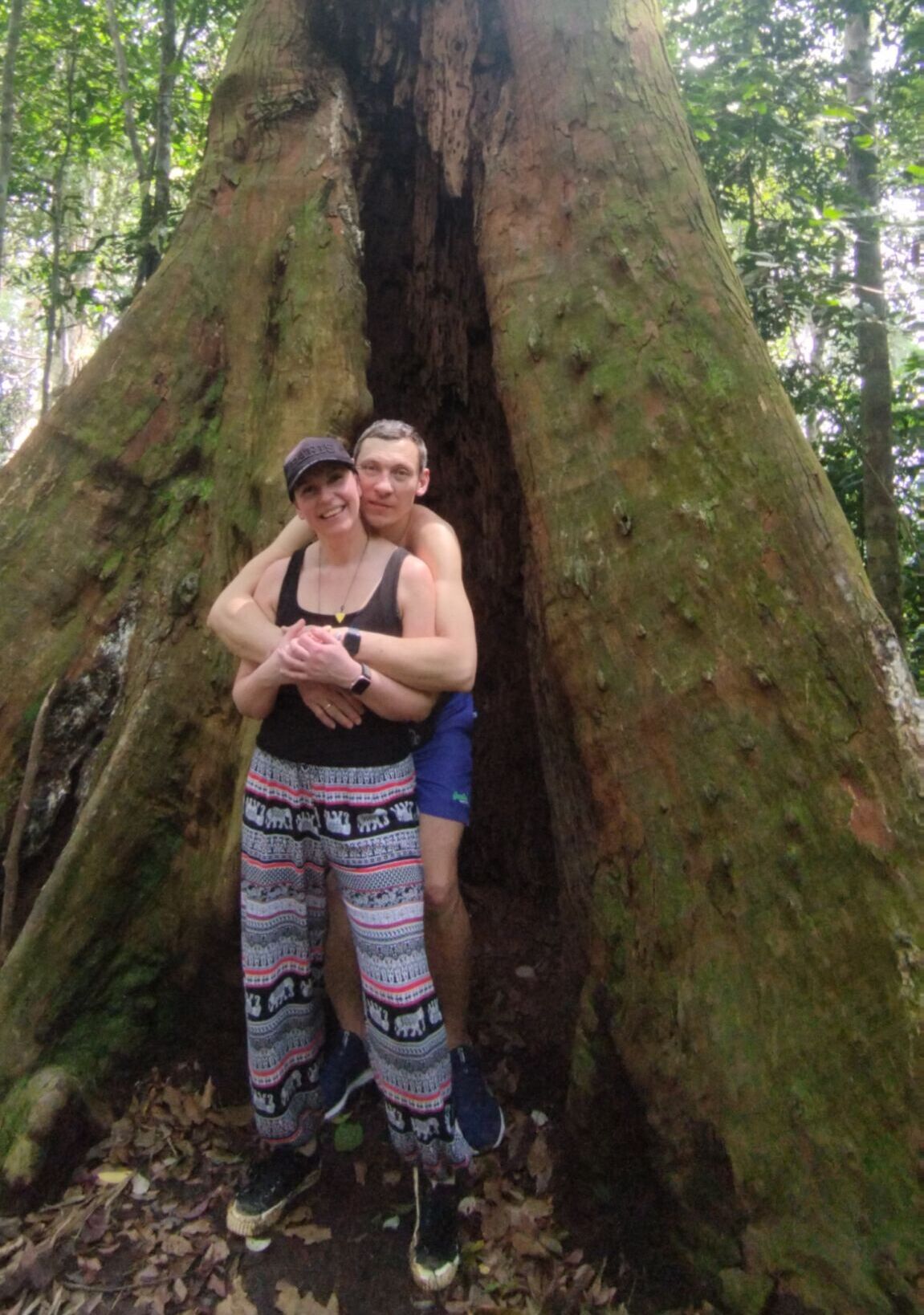 A couple of latvian doing a jungle trekking in the sumatra jungle