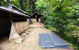 Jungle Shelter in the sumatra rainforest Bukit Lawang
