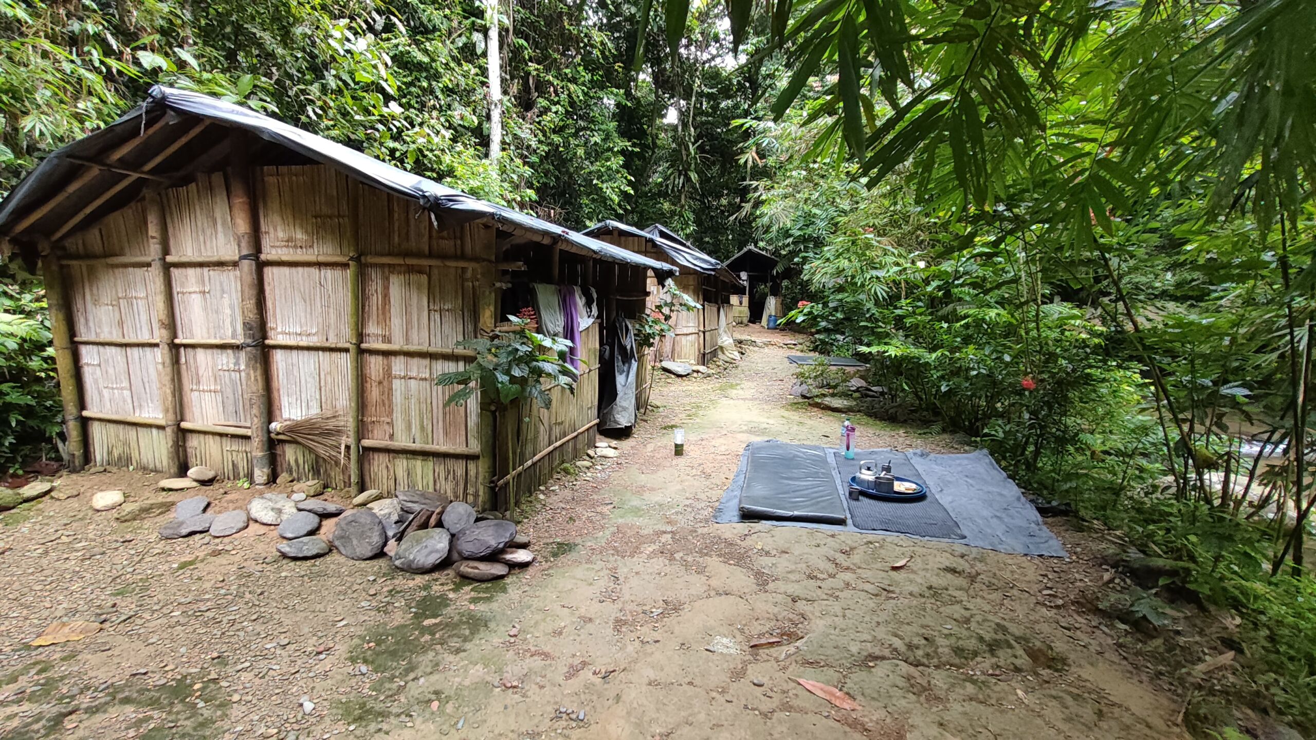 Jungle shelter for jungle trekking trip into sumatra national park Jungle shelter for jungle trekking trip into sumatra national park