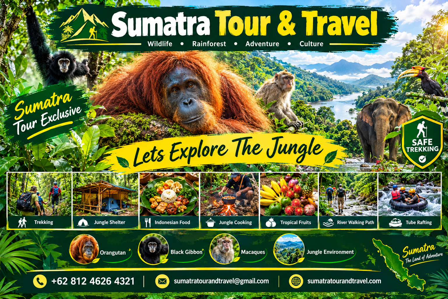 2-day jungle trekking in Bukit Lawang 