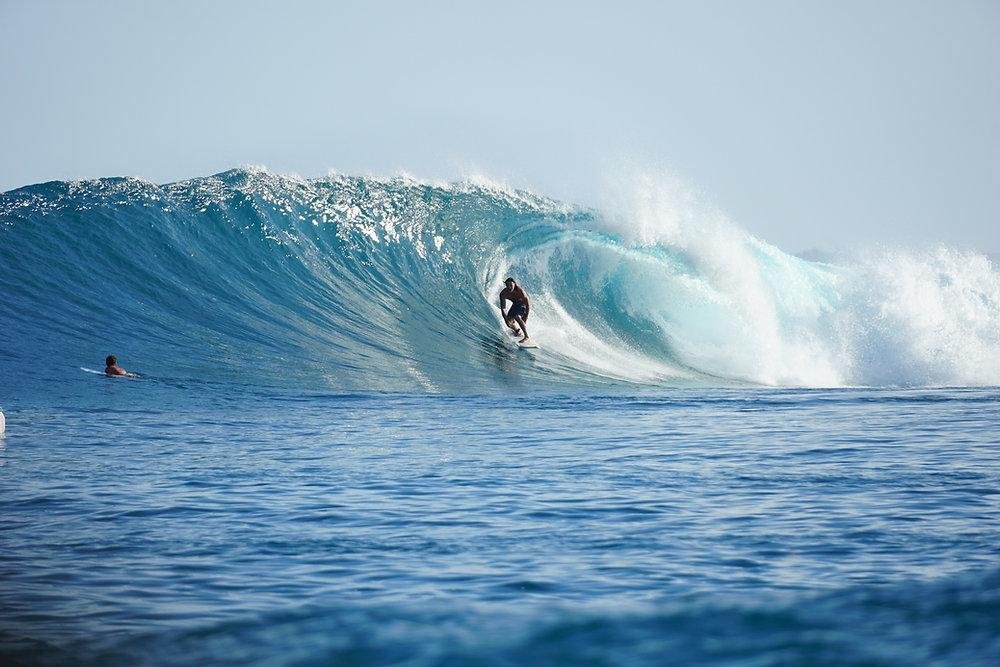 Surfing at pulau banyak